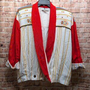 Tap Dance Jacket Red and White Striped VINTAGE Size 12